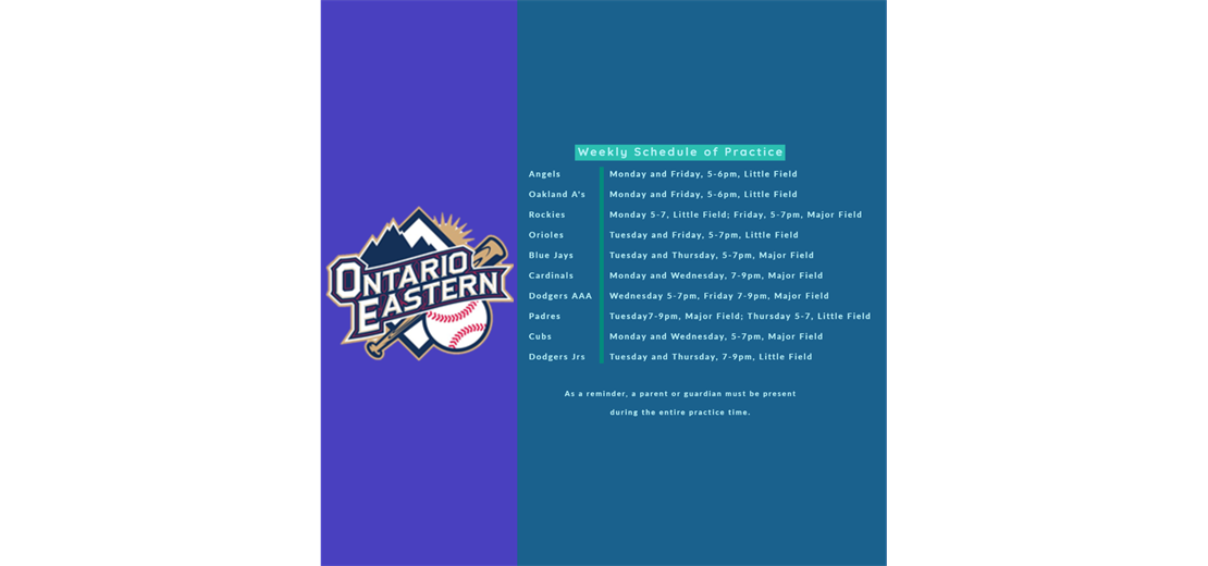Practice Schedule